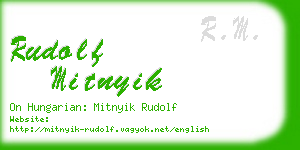 rudolf mitnyik business card